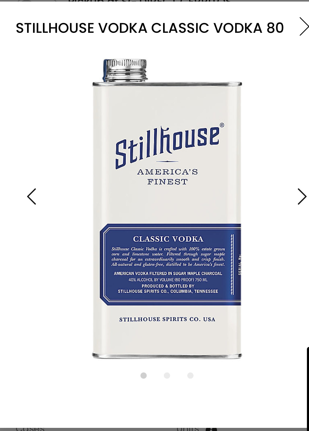 Stillhouse Classic Vodka 80