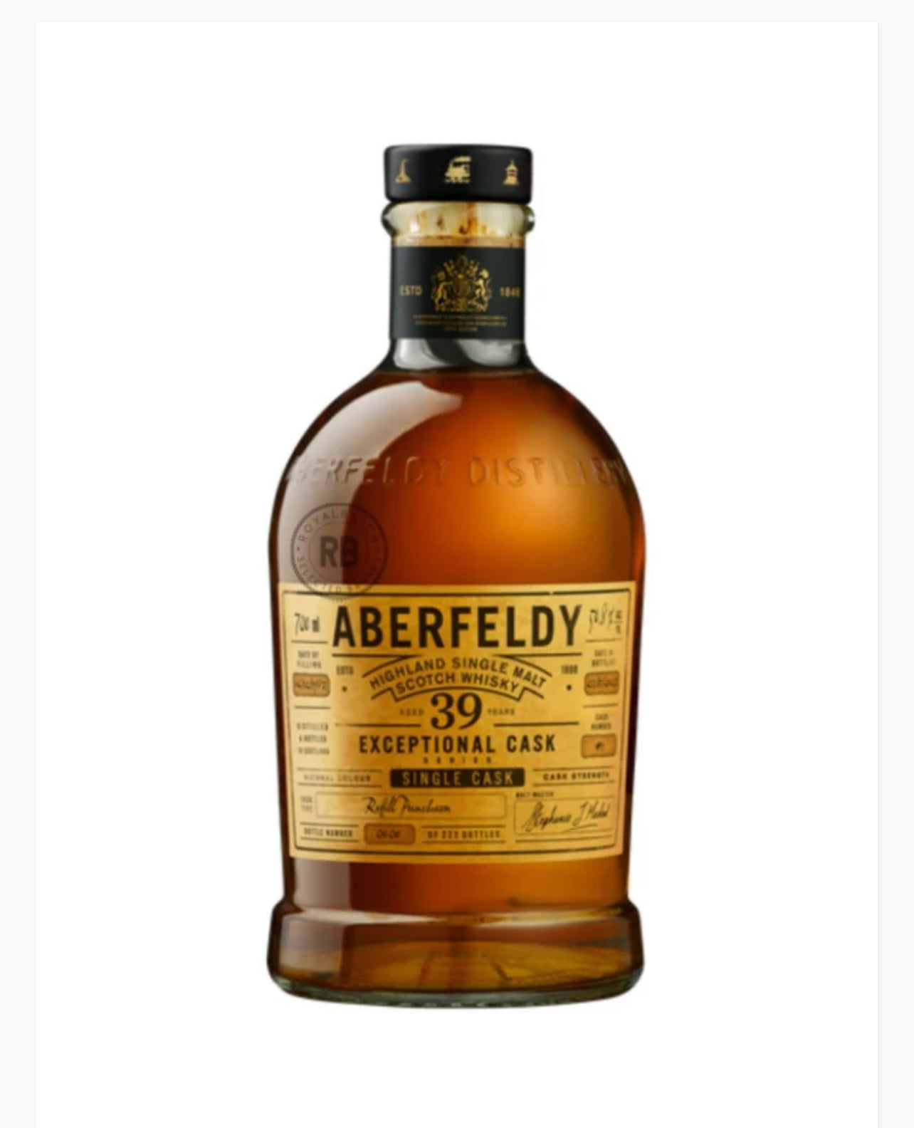 Aberfeldy Single Malt Scotch Exceptional Cask Series Single Cask 39 Yr 101.6