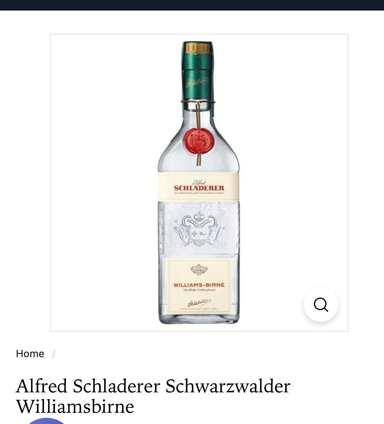 Alfred Schladerer Schwarzwalder Williamsbirne 80