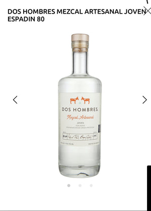 Dos Hombres Mezcal Artesanal Joven Espadin 84