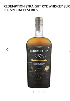 Redemption Straight Rye Whiskey Sur Lee Specialty Series 94