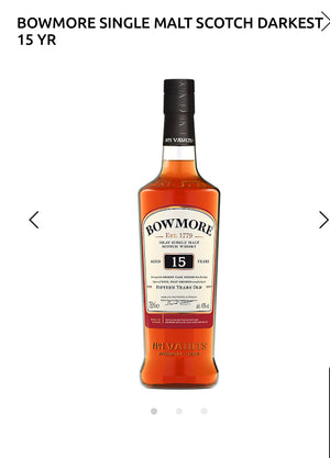 Bowmore Single Malt Scotch Darkest 15 Yr 86