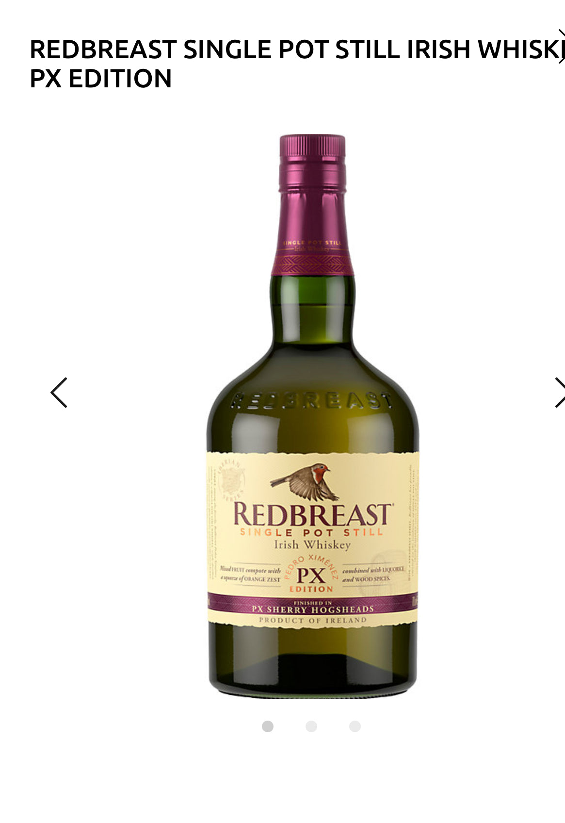 Redbreast Single Pot Still Irish Whiskey Px Edit