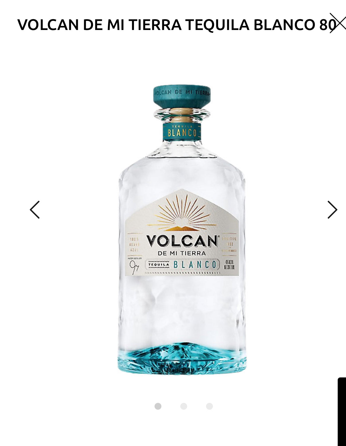Volcan De Mi Tierra Tequila Blanco 80