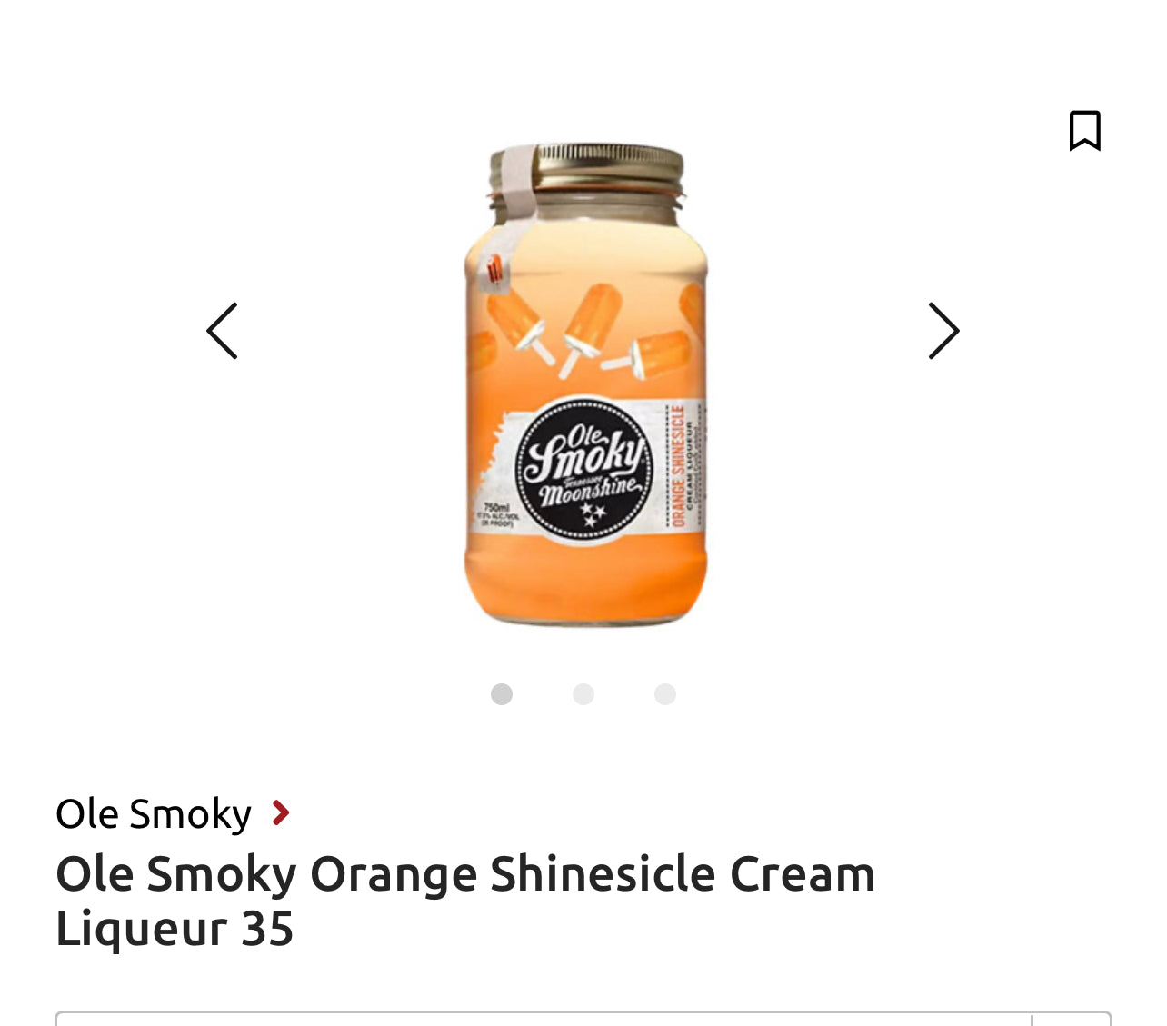 Ole Smoky Orange Shinesicle Cream Liqueur 35