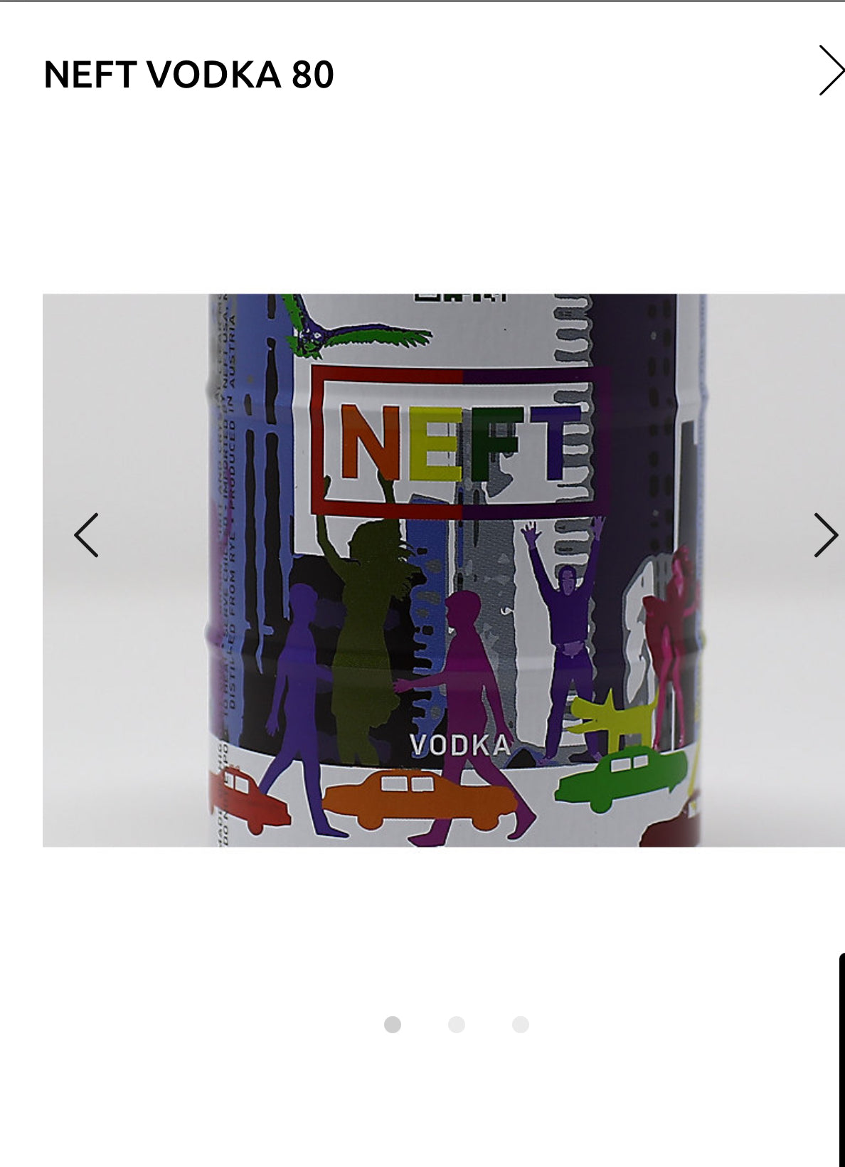 Neft Vodka 80 Pride Barrel Packaging