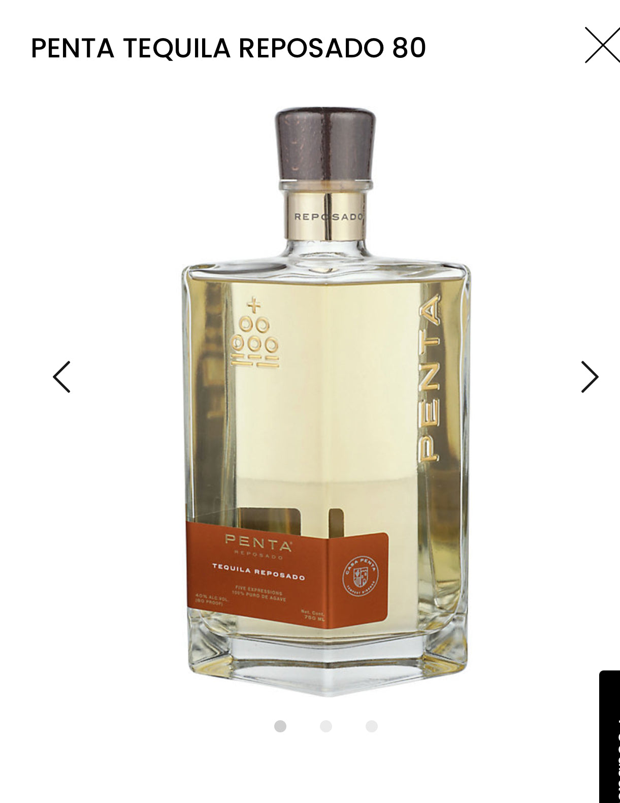 Penta Tequila Reposado 80