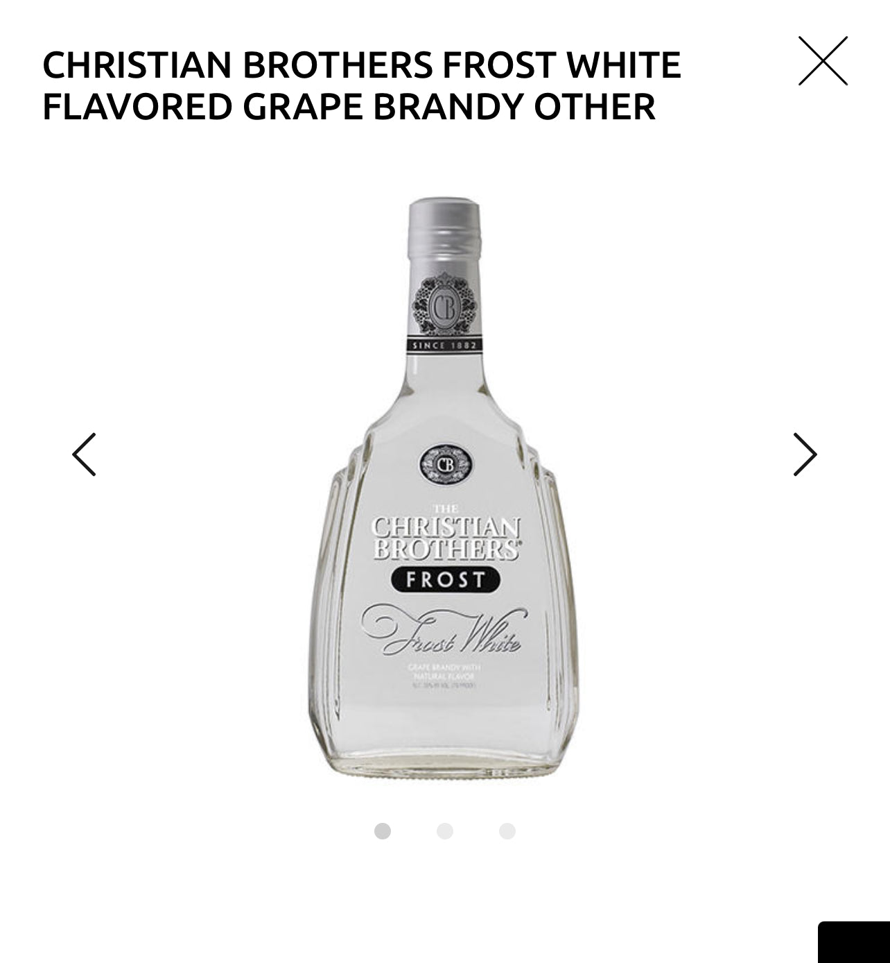 CHRISTIAN BROTHERS FROST WHITE FLAVORED GRAPE BRANDY OTHER