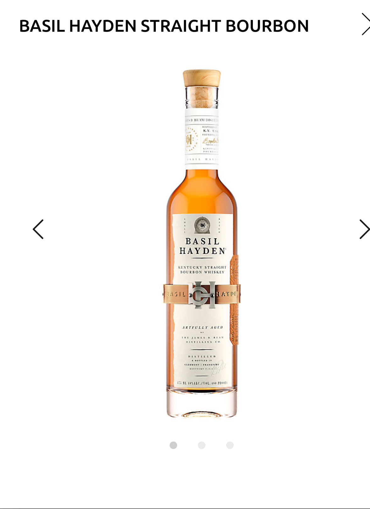 Basil Hayden's Straight Bourbon 80 375ml