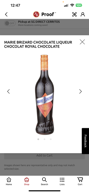 Marie Brizard Chocolate Liqueur Chocolat Royal 34