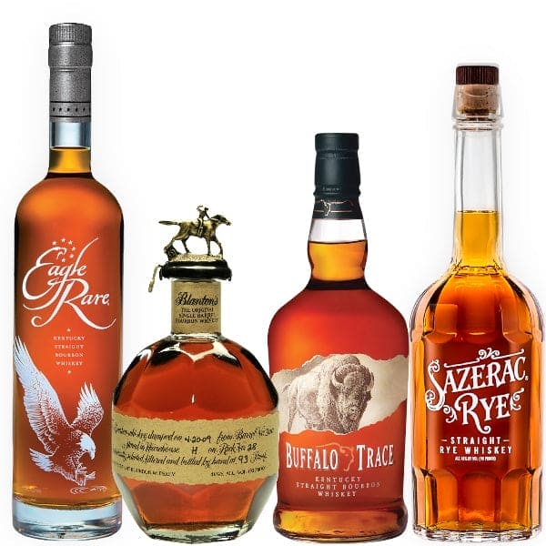 Blanton's Original Single Barrel, Eagle Rare Bourbon, Buffalo Trace and Sazerac Rye Whiskey Bundle