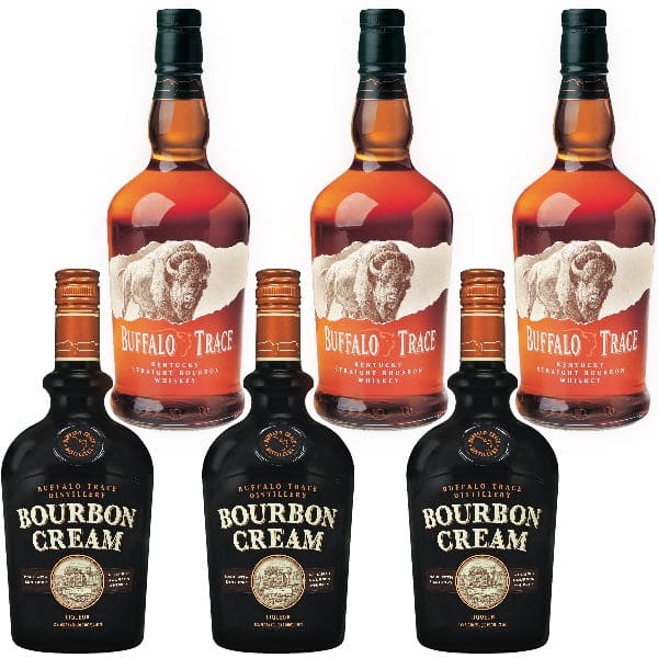 Buffalo Trace Bourbon Whiskey and Bourbon Cream Liqueur 6pk Bundle