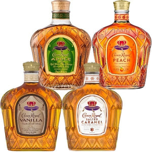 Crown Royal Apple, Peach, Vanilla and Salted Caramel Flavored Canadian Whiskey Bundle