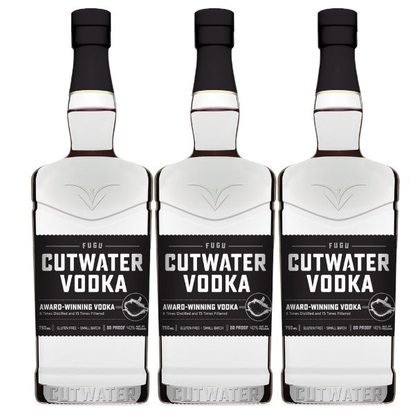 Cutwater Fugu Vodka 3 Bottles Bundle