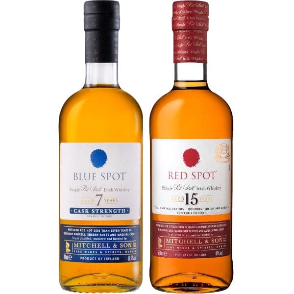 Bundle of Red Spot and Blue Spot Irish Whiskey