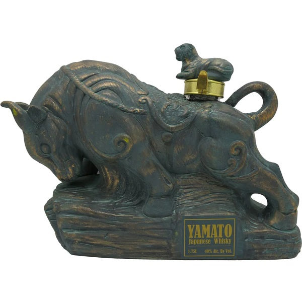 Yamato-blue Ox Figurine With 8 Yr. Cask Strength Japanese Whisky