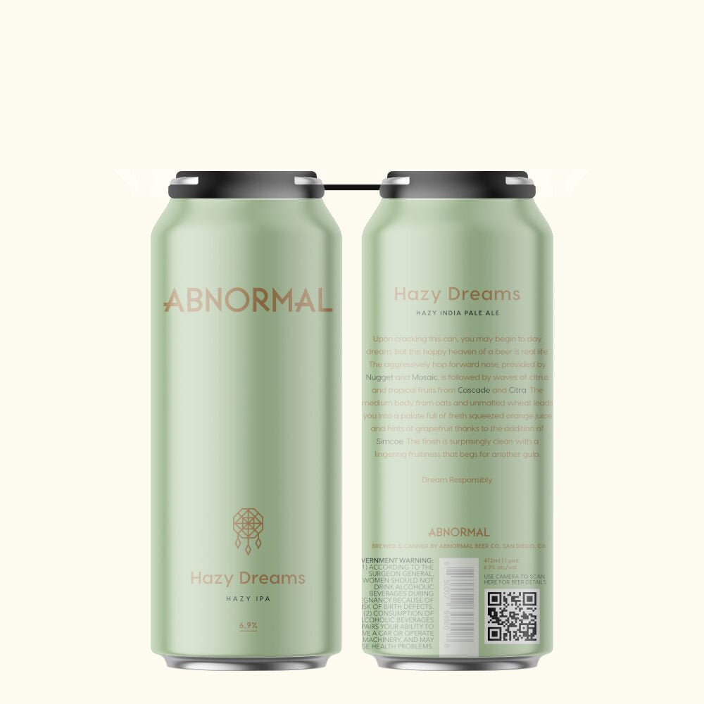 Abnormal Hazy Dreams Hazy IPA Beer 