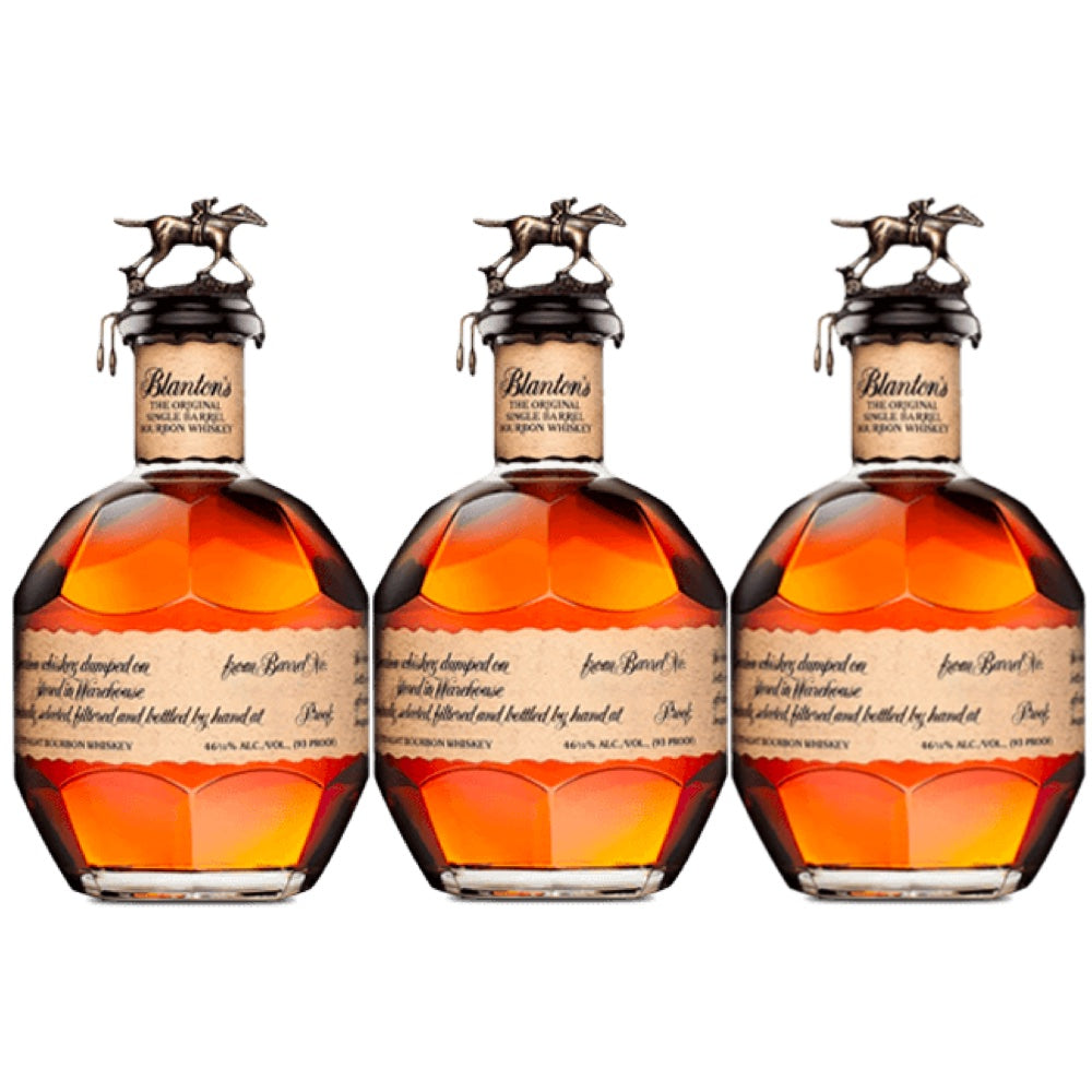 Blanton's Single Barrel Bourbon Whiskey 3 Bottles Bundle