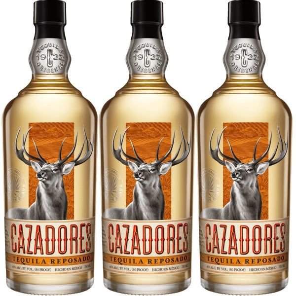 Cazadores Reposado Tequila 3 Bottles Bundle