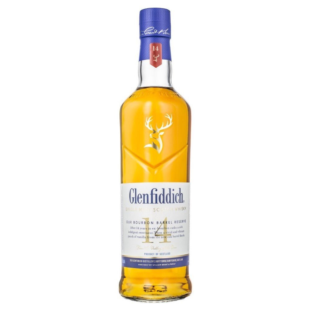 Glenfiddich 14 Year Old Bourbon Barrel Reserve Scotch Whiskey - Liquor Daze