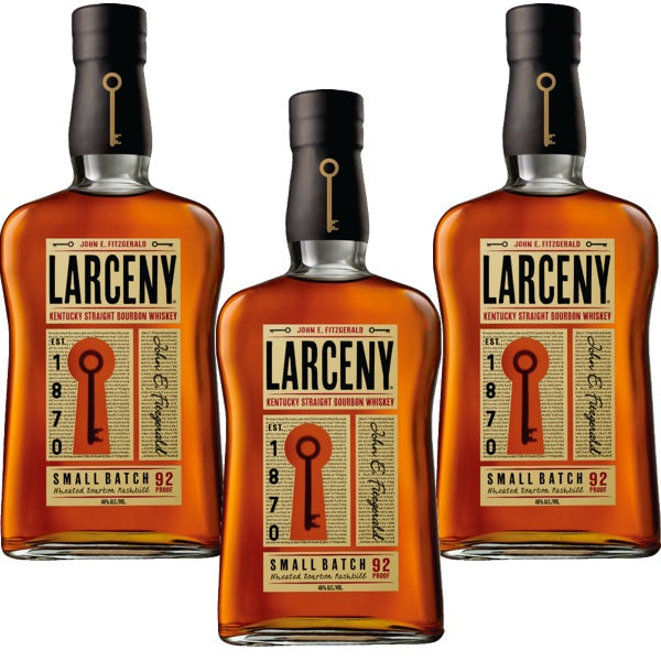 Larceny Small Batch Straight Bourbon Whiskey 3 Bottles Bundle