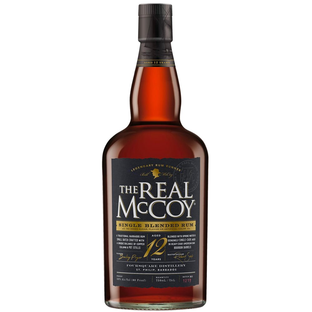 The Real McCoy Aged 12 Years Single Blended Rum - Liquor Daze