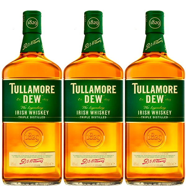 Tullamore D.E.W. Original Blended Irish Whiskey 3 Bottles Bundle